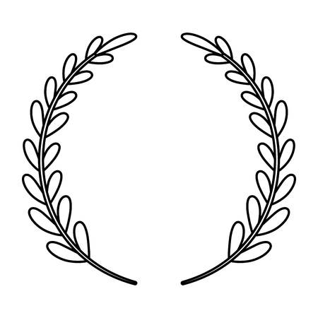 Laurel wreath decorative emblem vector illustration graphic designのイラスト素材