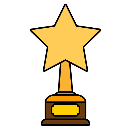 Trophy cup star shaped symbol vector illustration graphic designのイラスト素材