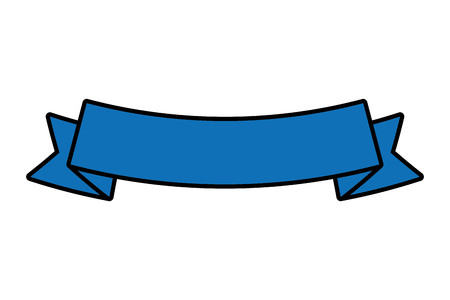 Decorative blank ribbon banner isolated vector illustration graphic designのイラスト素材