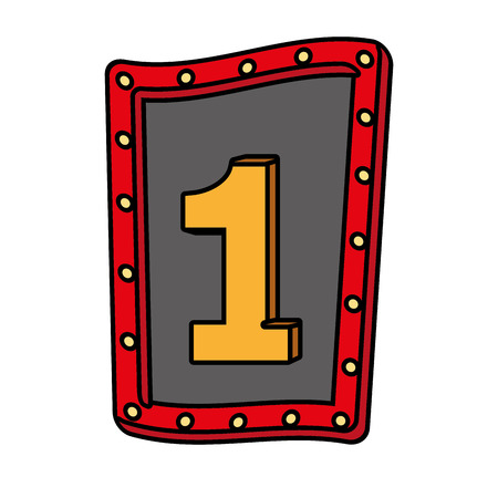 First place on lights sign vector illustration graphic designのイラスト素材