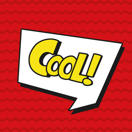 Pop art cool speech colorful background vector illustration graphic designのイラスト素材