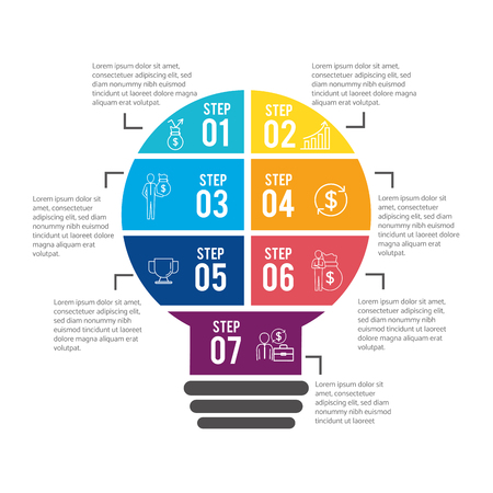infographic business plan progress with lorem ipsum vector illustrationのイラスト素材