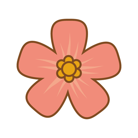 beautiful flower decorative icon vector illustration designのイラスト素材