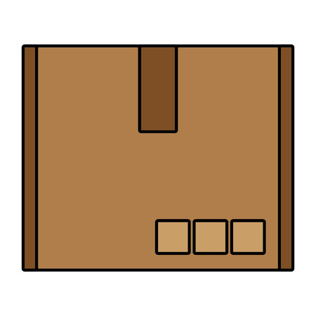 paperboard box cartoon vector illustration graphic designのイラスト素材