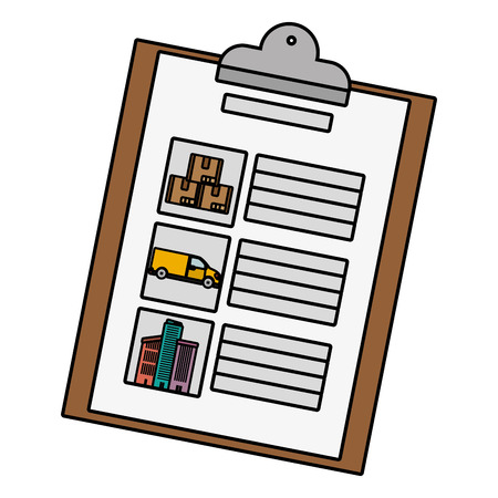 delivery service documents cartoon vector illustration graphic designのイラスト素材