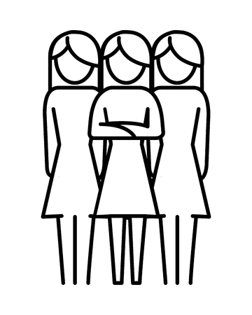 women pictogram cartoon vector illustration graphic designのイラスト素材