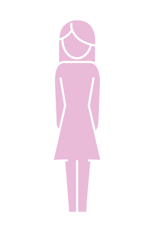 woman pictogram cartoon vector illustration graphic designのイラスト素材