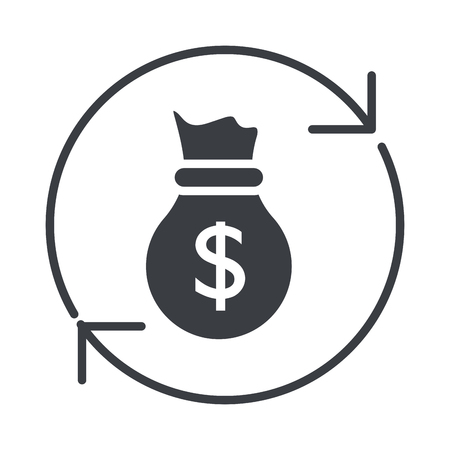 saving money concept cartoon vector illustration graphic designのイラスト素材