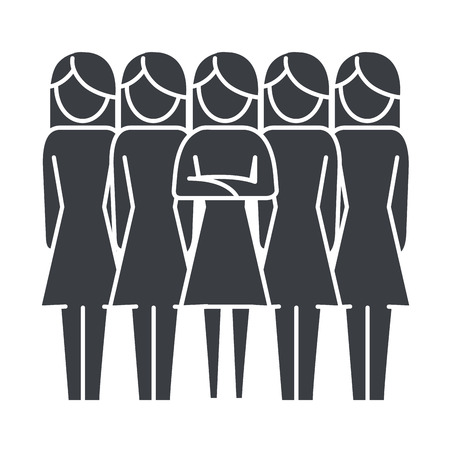 women pictogram cartoon vector illustration graphic designのイラスト素材