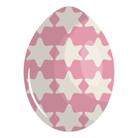 egg painted happy easter with geometric figures vector illustration designのイラスト素材