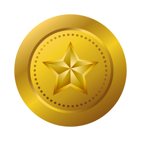 Gold Medal With Starのイラスト素材