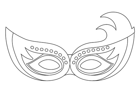 carnival mask cartoon vector illustration graphic designのイラスト素材