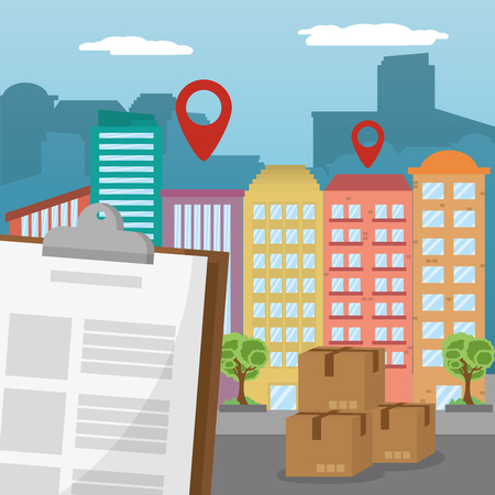 city delivery service order vector illustration graphic designのイラスト素材