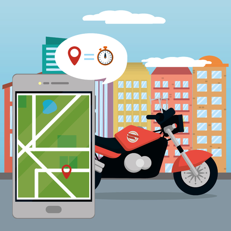 city delivery service order vector illustration graphic designのイラスト素材