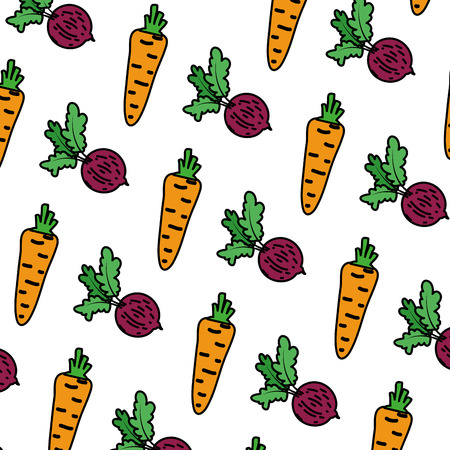 color healthy carrot and onion vegetable background vector illustrationのイラスト素材