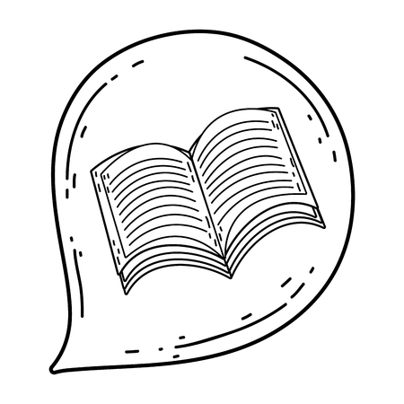 Text book in speech bubble day celebrationのイラスト素材