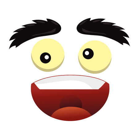 Emoticon face cartoonのイラスト素材