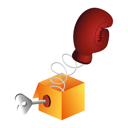 april fools day joke box cartoon vector illustration graphic designのイラスト素材