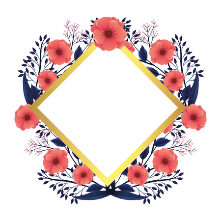 floral tropical cartoonのイラスト素材