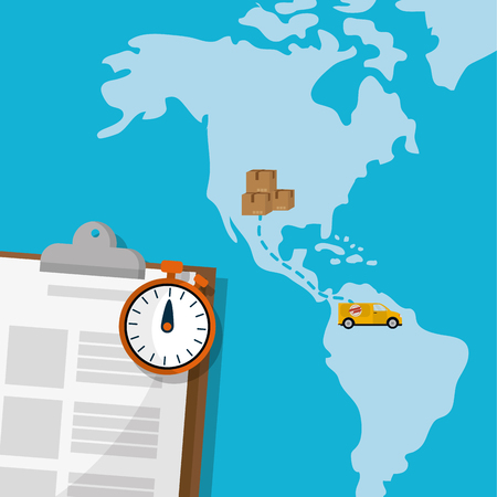 worldwide fast delivery service order around world vector illustration graphic designのイラスト素材