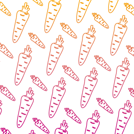 degraded line healthy carrot fresh vegetable background vector illustrationのイラスト素材