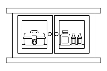 modern furniture cartoon vector illustration graphic designのイラスト素材