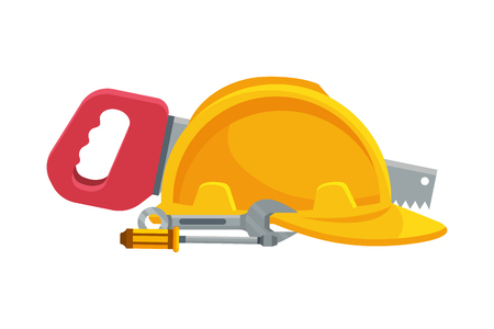 construction architectural tools cartoon vector illustration graphic designのイラスト素材