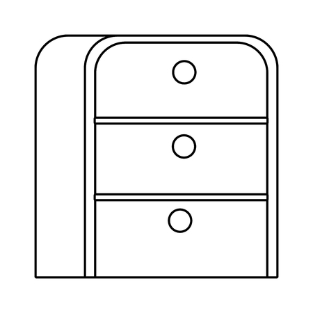 modern furniture drawer cartoon vector illustration graphic designのイラスト素材