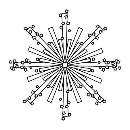 brightly fireworks cartoonのイラスト素材