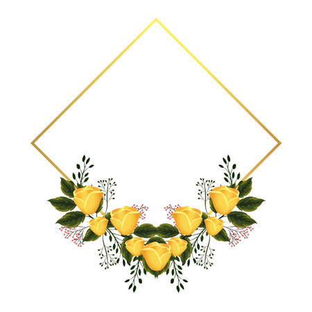 Floral Tropical Flowers Frame Cartoon Vector Illustration Graphic Design Tasmeemme Com