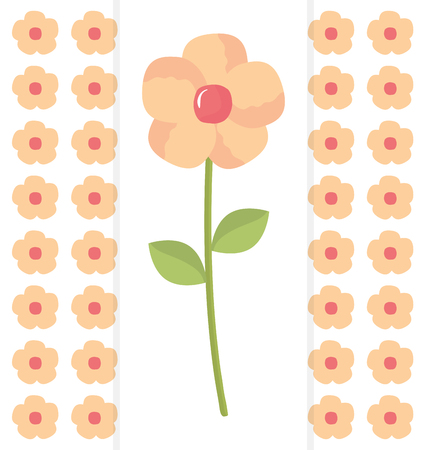 beautiful flower decorative icon vector illustration designのイラスト素材