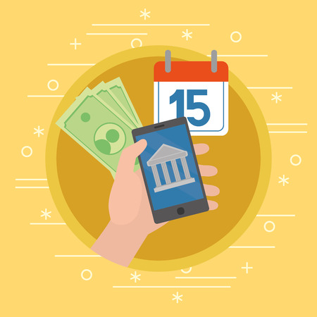 saving money finance elements cartoon vector illustration graphic designのイラスト素材