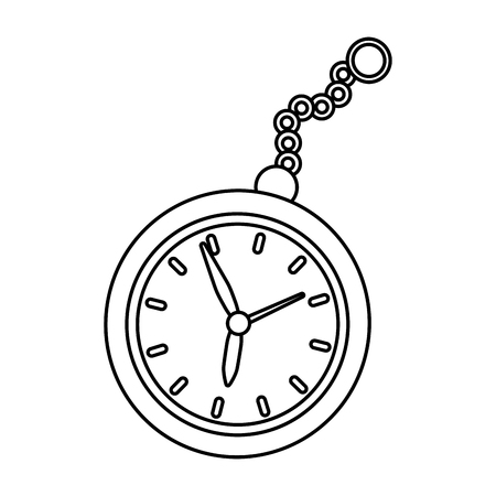 time clock cartoon vector illustration graphic designのイラスト素材