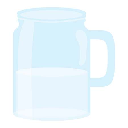 mason jar glass with liquidのイラスト素材
