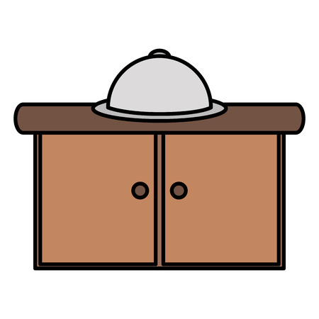 kitchen drawer with tray serverのイラスト素材