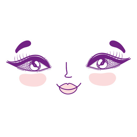 beautiful woman face iconのイラスト素材