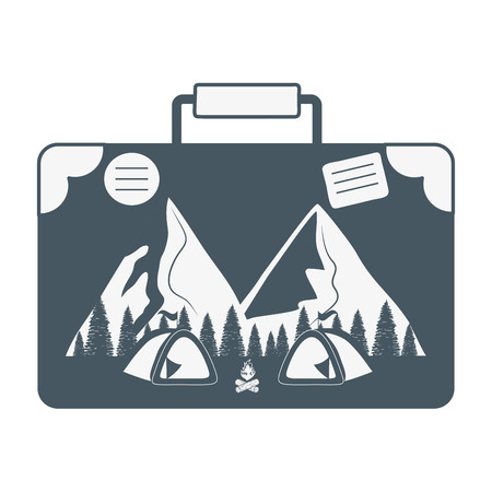 outdoor camping cartoonのイラスト素材