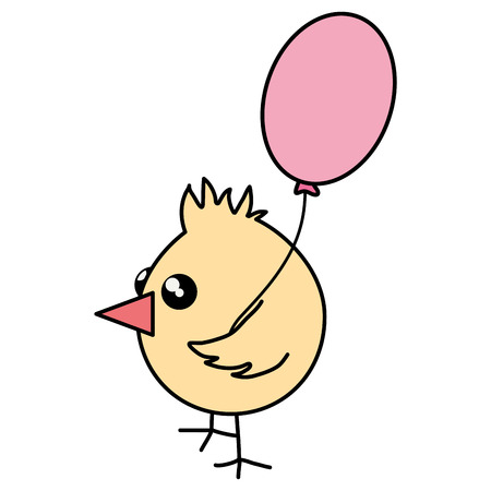 cute little chick easter character vector illustration designのイラスト素材