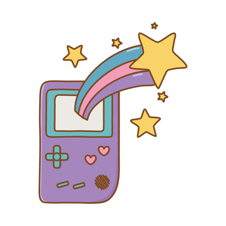 game and shooting star icon cartoon vector illustration graphic designのイラスト素材