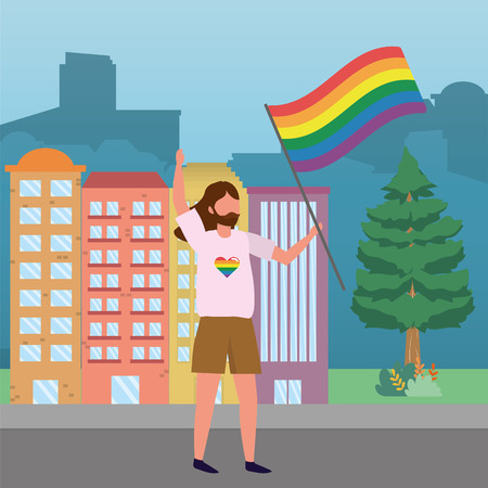 homosexual proud cartoonのイラスト素材