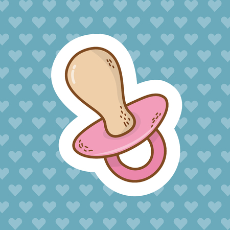 cute baby shower element dummy cartoon vector illustration graphic designのイラスト素材