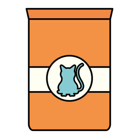 cat pet food bag icon vector illustration designのイラスト素材