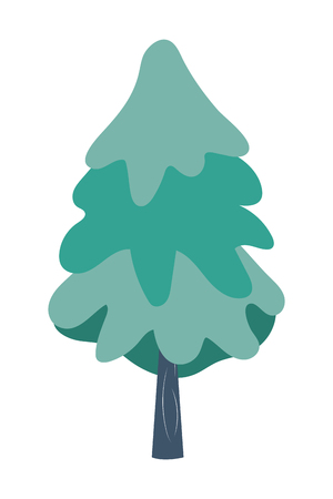 outdoor concept tree cartoon vector illustration graphic designのイラスト素材