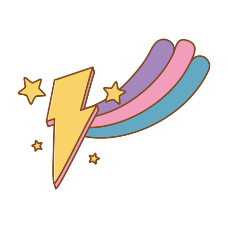 lighting with rainbow icon cartoon vector illustration graphic designのイラスト素材