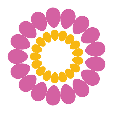 mexican decorative flower icon vector illustration designのイラスト素材