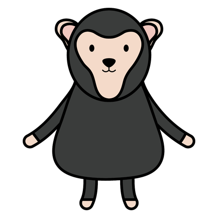 cute monkey childish characterのイラスト素材