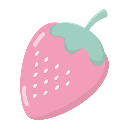 delicious tasty food fruit strawberry cartoon vector illustration graphic designのイラスト素材