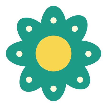 mexican decorative flower icon vector illustration designのイラスト素材