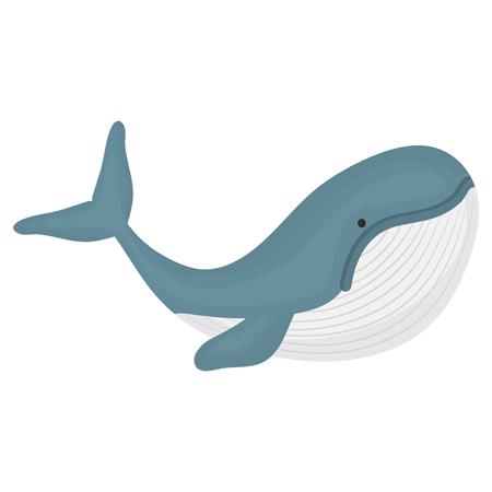 cute whale childish character vector illustration designのイラスト素材