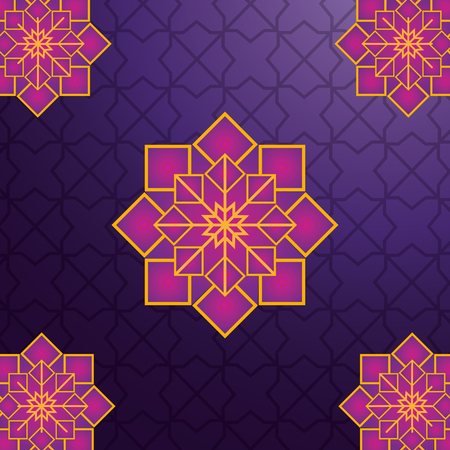 arabic geometric ornamentのイラスト素材